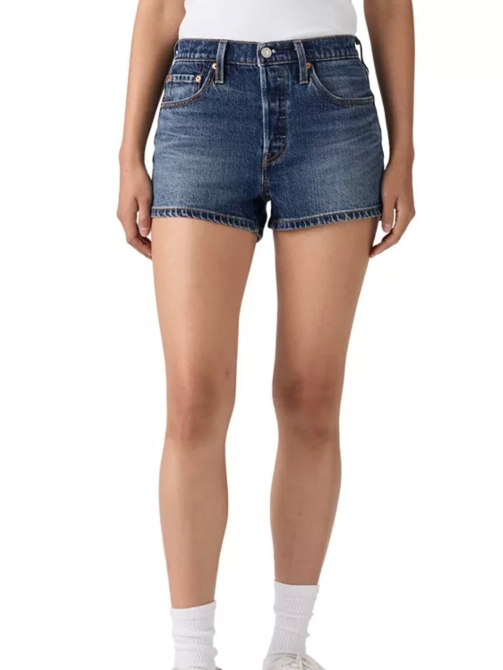 Levi's Women's 501® Button Fly High-Rise，Size28， Dark Wash Color